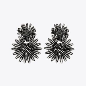 Zara Silver Double Flower Earrings